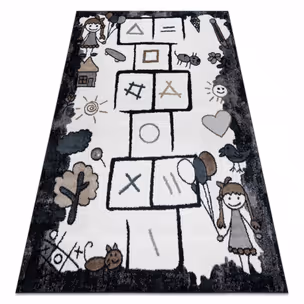 Dywan HOPSCOTCH - czarny