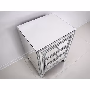 Szafka nocna z szufladami JS57-1 - lustrzany