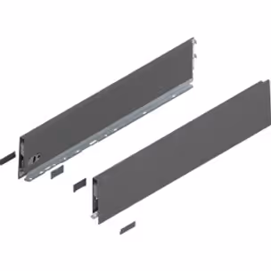 MERIVOBOX boki wysokość K (129 mm), dł.=600 mm, lewy/prawy, antracyt mat