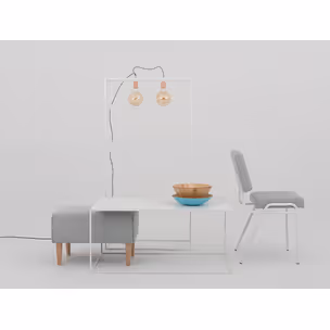 Stół kawowy TENSIO METAL 100x60 - biały