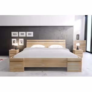 Łóżko drewniane bukowe SPARTA Maxi 200x200 - palisander
