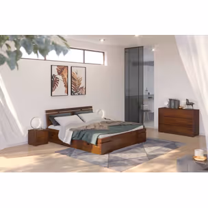 Łóżko drewniane sosnowe z szufladami SPARTA Maxi&DR 140x200 - naturalny