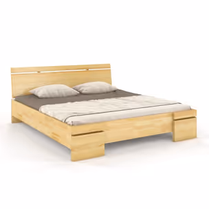 Łóżko drewniane sosnowe ze skrzynią na pościel SPARTA Maxi&ST 140x200 - naturalny