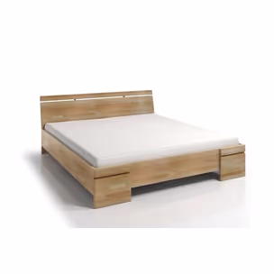 Łóżko drewniane bukowe ze skrzynią na pościel SPARTA Maxi&ST 180x200 - naturalny