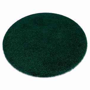 Dywan okrągły MALACHITE shaggy 5cm - butelkowa zieleń