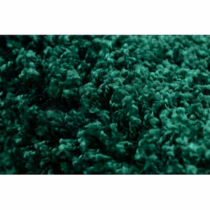 Dywan okrągły MALACHITE shaggy 5cm - butelkowa zieleń