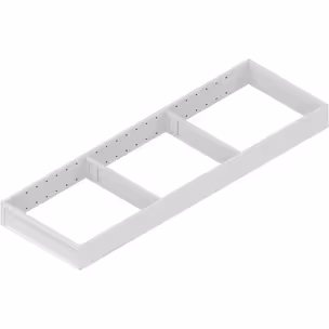 AMBIA-LINE ramki do szuflady standardowej, do LEGRABOX/MERIVOBOX, stal, dł.=650 mm, szerokość=200 mm+jedwabiście biały mat*P/U: 1