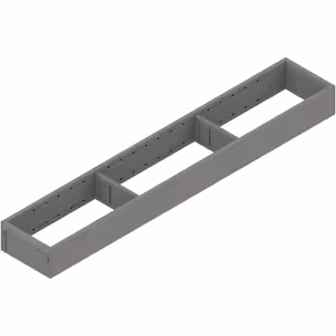 AMBIA-LINE ramki do szuflady standardowej, do LEGRABOX/MERIVOBOX, stal, dł.=600 mm, szerokość=100 mm+szary indium mat*P/U: 1