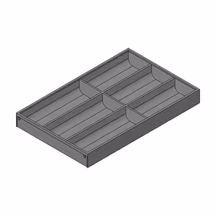Wkład na sztućce AMBIA-LINE do Legrabox i Merivobox - szary indium / 30x60 cm
