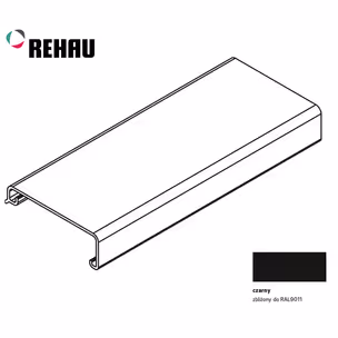 Listwa zamkowa FRAME górna (pokrywa) - czarny / dł. 250 cm