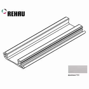 Listwa uchwytowa pośrednia E23, E9 - aluminium / dł. 250 cm