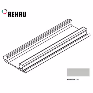 Listwa uchwytowa pośrednia METALLIC-LINE FRAME - aluminium / dł. 250 cm