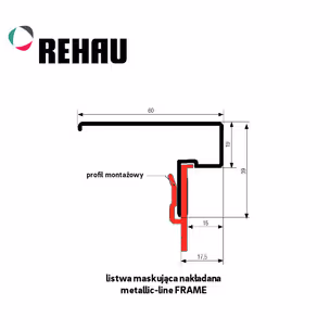 Listwa maskująca nakładana METALLIC-LINE FRAME - aluminium / dł. 250 cm