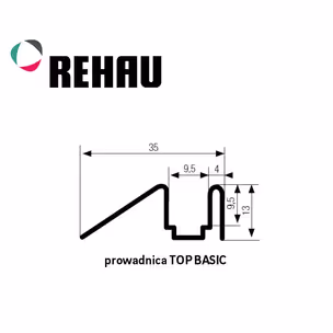 Prowadnica TOP BASIC - biały alpejski / dł. 250 cm