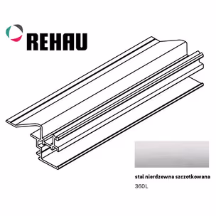 Prowadnica FRAME - stal nierdzewna / 250 cm 