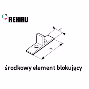 Środkowy element blokujący TOP BASIC, TOP, FRAME - aluminium