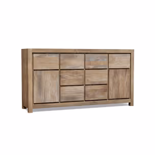Komoda drewniana z szufladami NARVIK NR-05-MN 180 cm - naturalny