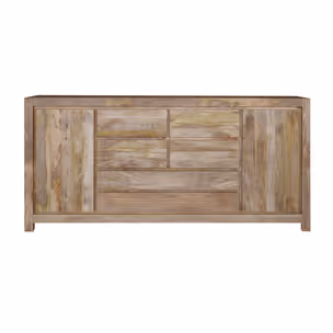 Komoda drewniana z szufladami NARVIK NR-06-MN 200 cm - naturalny