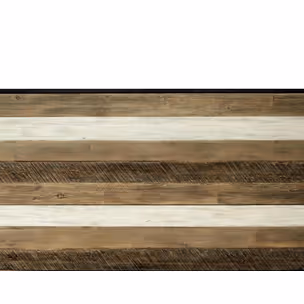 Łóżko z drewnianym wezgłowiem ADESSO 140x200 - czarny/beżowy