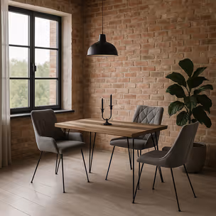 Stół ADESSO 180x80 - czarny/beżowy