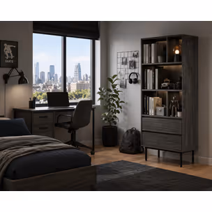 Regał z dwiema szufladami CAPELLA 02 - szary
