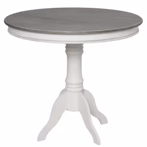 Stół okrągły RIMINI WHITE 116 90cm - biały