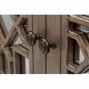 Komoda lustrzana AVOLA VINTAGE SILVER - srebrny