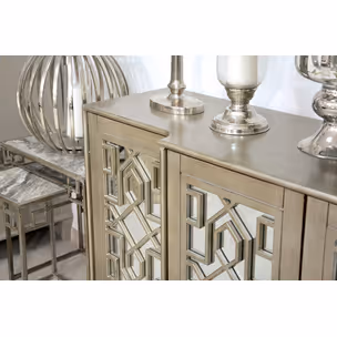 Komoda lustrzana AVOLA VINTAGE SILVER - srebrny