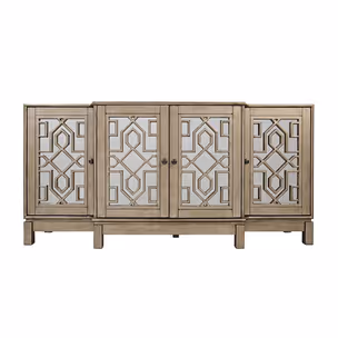 Komoda lustrzana AVOLA VINTAGE SILVER - srebrny