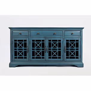 Komoda czterodrzwiowa AVOLA ANTIQUE BLUE 4D/3S - turkusowy