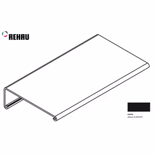 Listwa maskująca FRAME górna (pokrywa) - czarny / dł. 250 cm