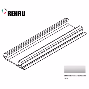 Listwa uchwytowa pośrednia METALLIC-LINE FRAME - stal nierdzewna / dł. 250 cm
