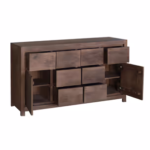 Komoda drewniana z szufladami NARVIK NR-05-MWL 180 cm - orzech