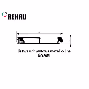 Listwa uchwytowa METALLIC-LINE KOMBI - stal nierdzewna / dł. 250 cm