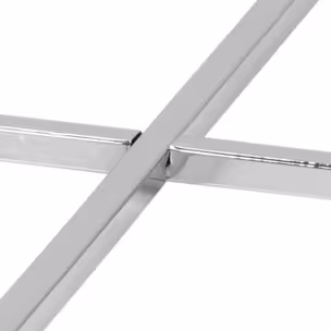 Stolik CROSS 50x50 - transparentny/chrom