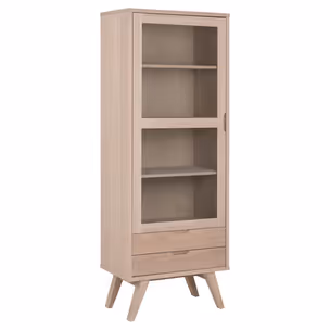 Witryna z szufladami A-LINE 190 cm - dąb bielony