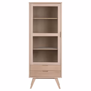 Witryna z szufladami A-LINE 190 cm - dąb bielony