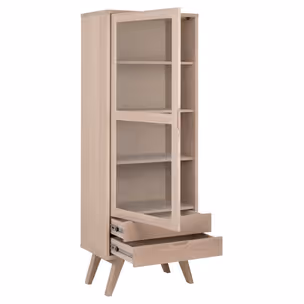 Witryna z szufladami A-LINE 190 cm - dąb bielony