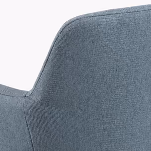 Lisa bar stool Seat dusty blue Town 89 Base metal matt black 2-Pack