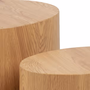 Zestaw dwóch stolików owalnych MICE - dziki dąb