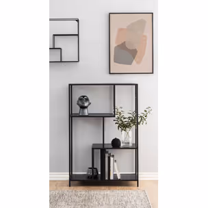 Regał SEAFORD 114 cm - czarny