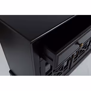 Komoda 4-drzwiowa AVOLA ANTIQUE BLACK 4D/2S - czarny