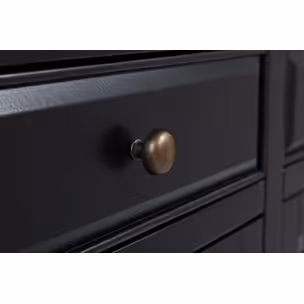 Komoda 4-drzwiowa AVOLA ANTIQUE BLACK 4D/2S - czarny
