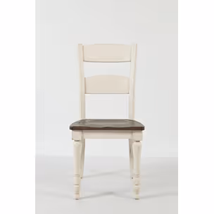 Krzesło drewniane AVOLA VINTAGE WHITE - biały/brązowy