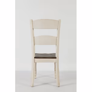 Krzesło drewniane AVOLA VINTAGE WHITE - biały/brązowy