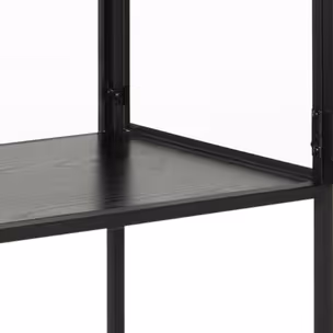 Witryna 2-drzwiowa SEAFORD 185 cm - transparentny/czarny