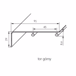 Zestaw ARES 3 do 3 drzwi przesuwnych - czarny półmat / dł. 270 cm / 70 kg