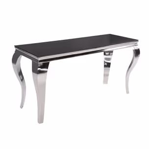 Konsola z marmurowym blatem CT/F306 150x50x75 cm - czarny