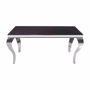Konsola z marmurowym blatem CT/F306 150x50x75 cm - czarny