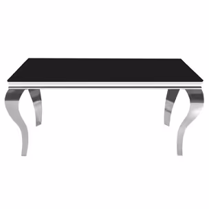 Konsola ze szklanym blatem CT/F306 150x50x75 cm - czarny